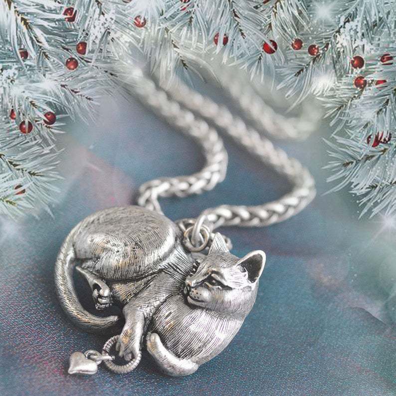 Vintage Cat Necklace