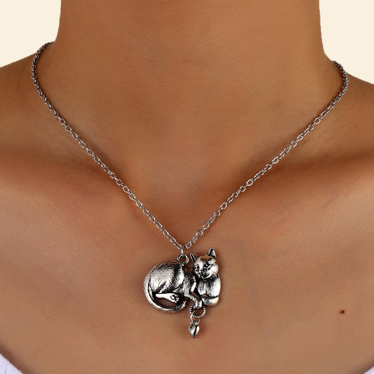 Vintage Cat Necklace
