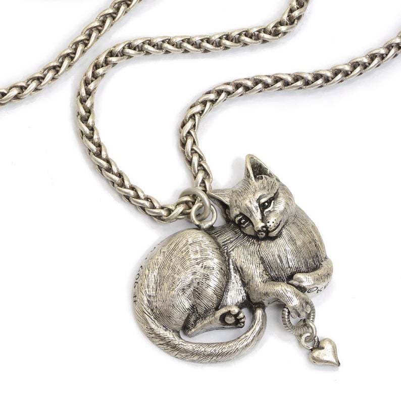 Vintage Cat Necklace