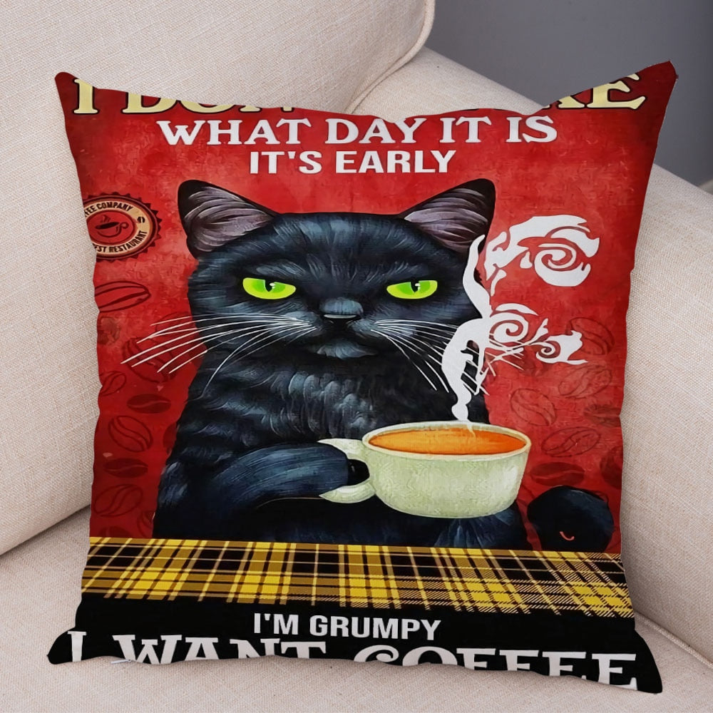 Vintage Cat Pillow