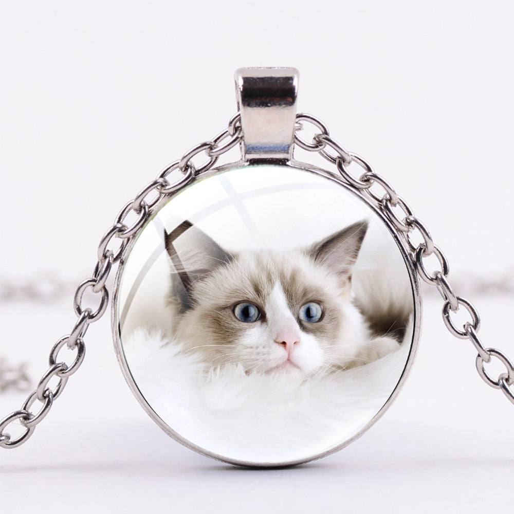 White Cat Necklace