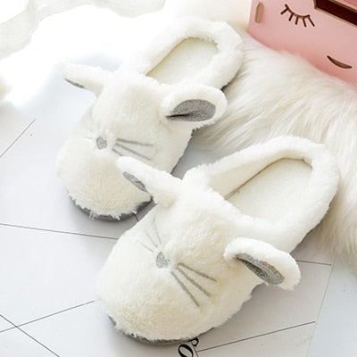 White Cat Slippers