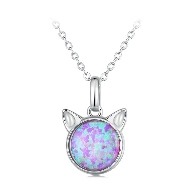 White Gold Cat Necklace