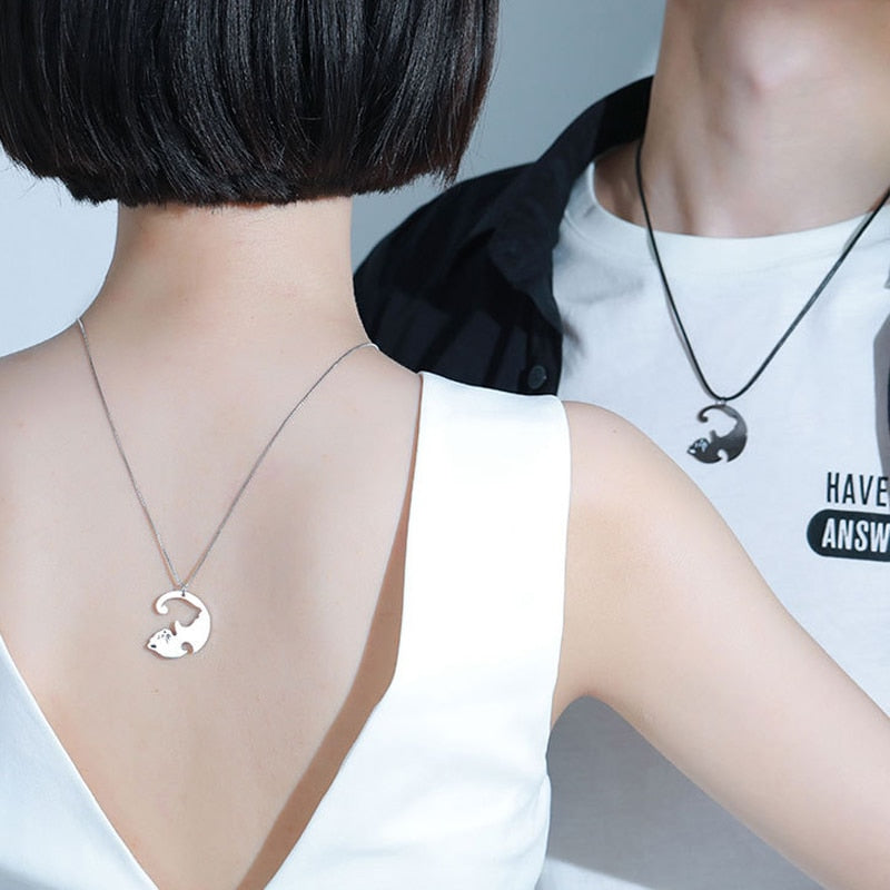 Yin Yang Cat Necklace